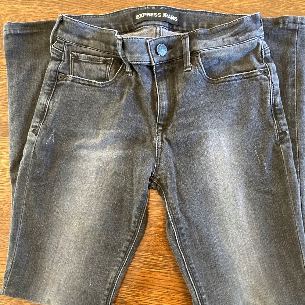Express Black Flare Jeans
